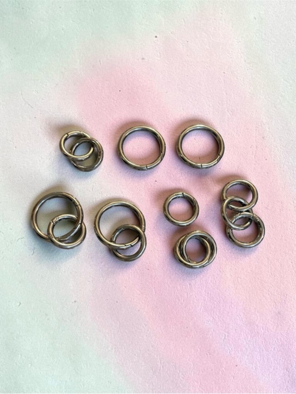 🫶🏻 Miche Mixed Metal Jump Rings and Split Rings Set - Silver Tone